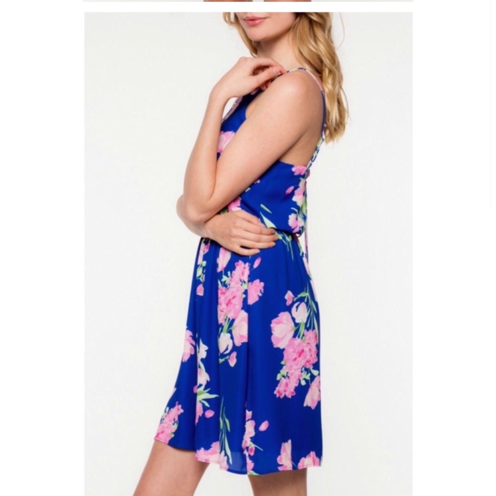 ~Everly   Feelin Floral  Print Skinny Strap Dress  Size L